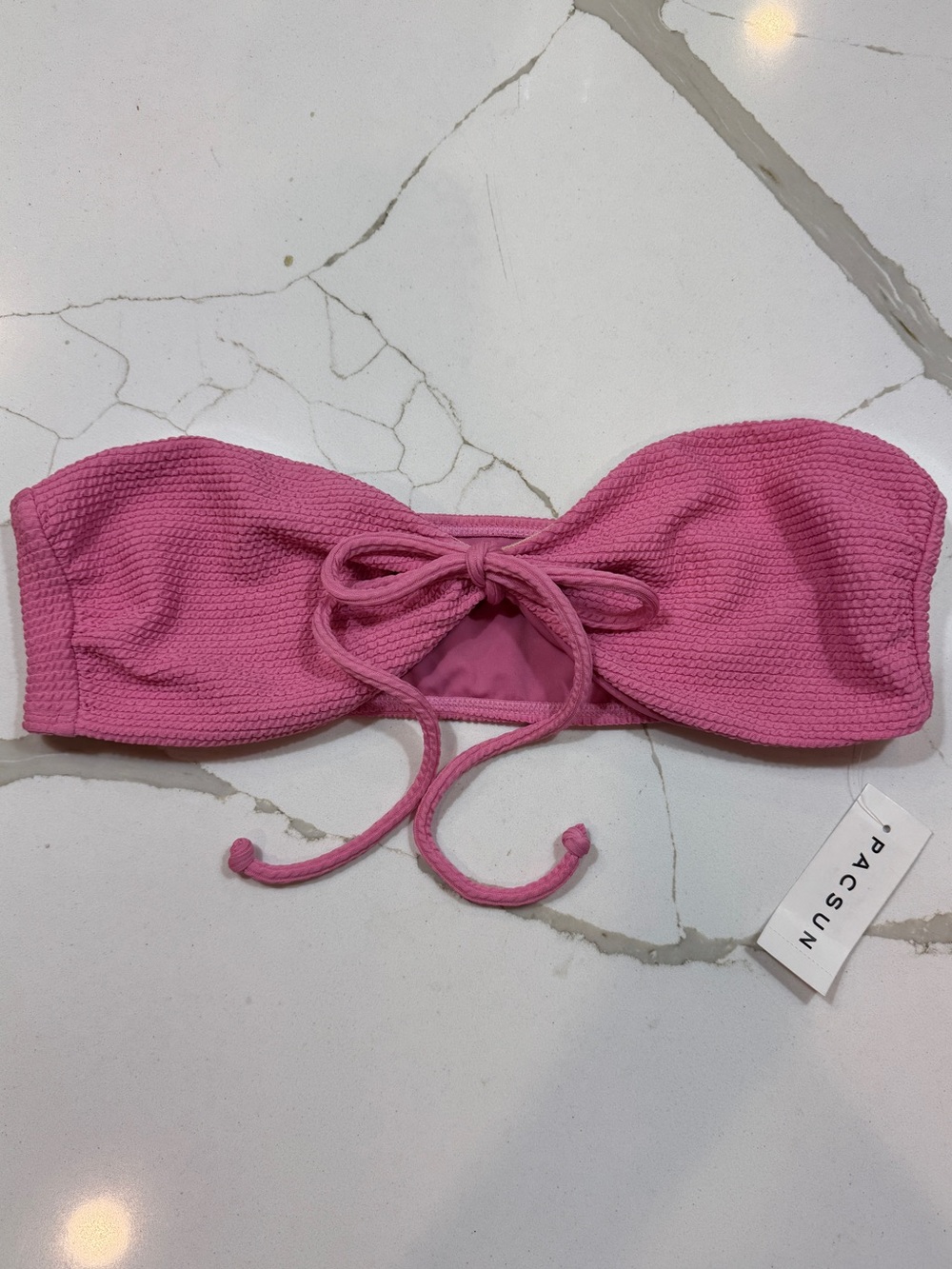 PacSun Pink Strapless Bandeau Bikini Top